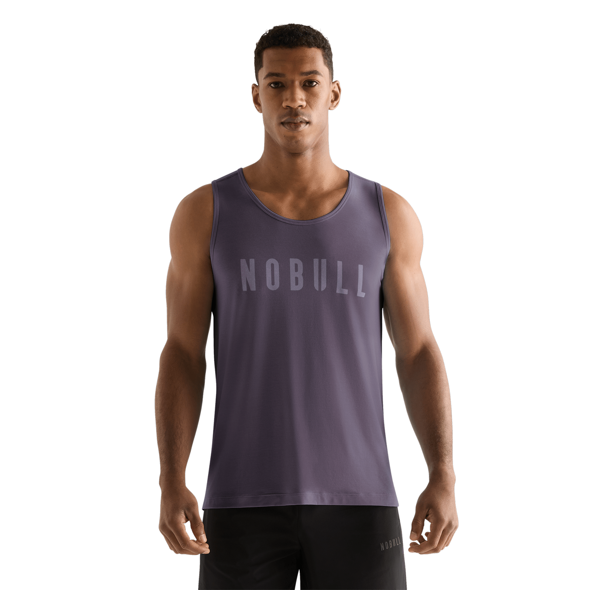 Black Plum Men's NOBULL Tank Front Angle.