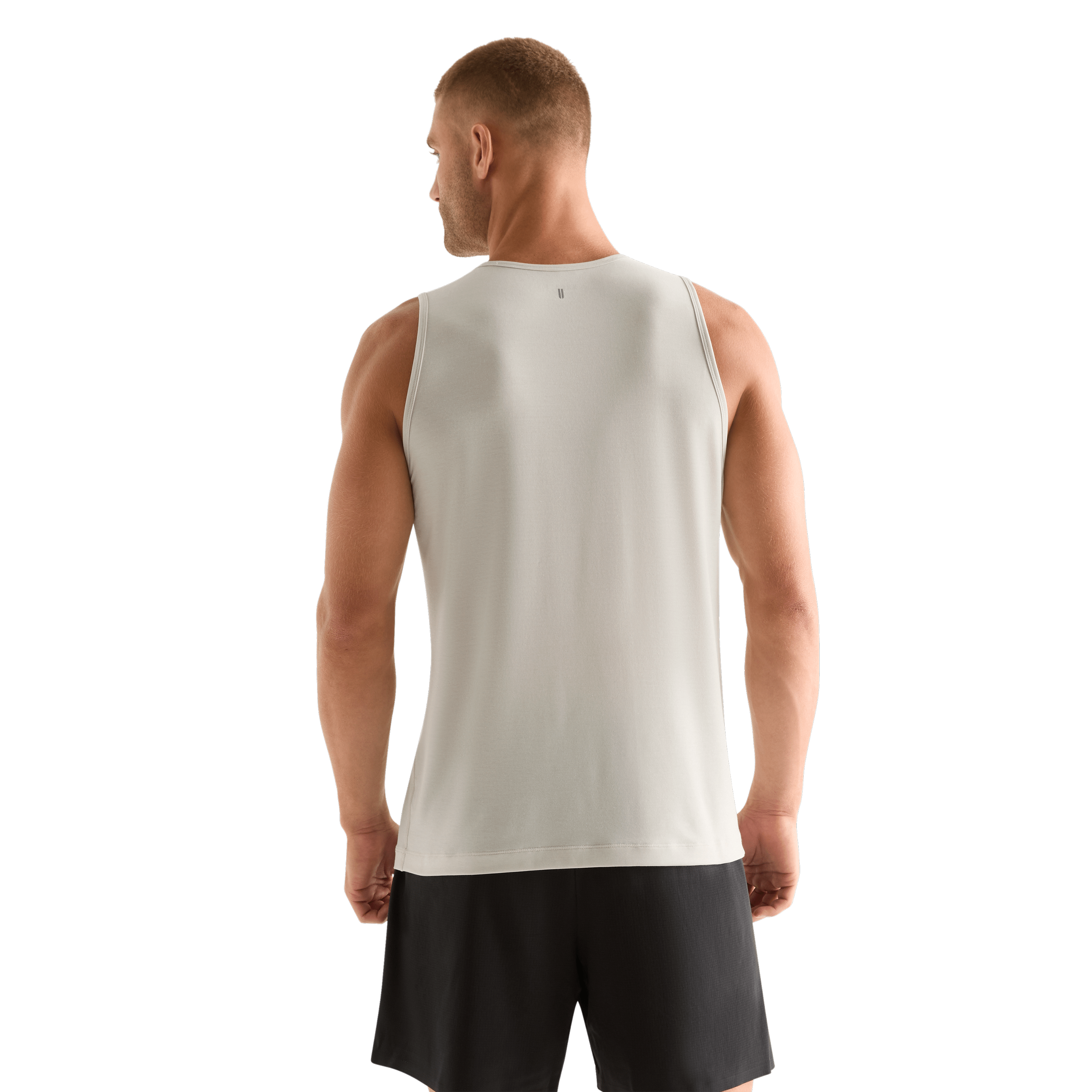 Crater Grey Men's NOBULL Tank Back Angle.