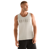 Crater Grey Men's NOBULL Tank Front Angle.