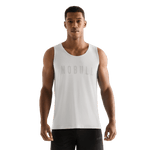 Cream Men's NOBULL Tank Front Angle.