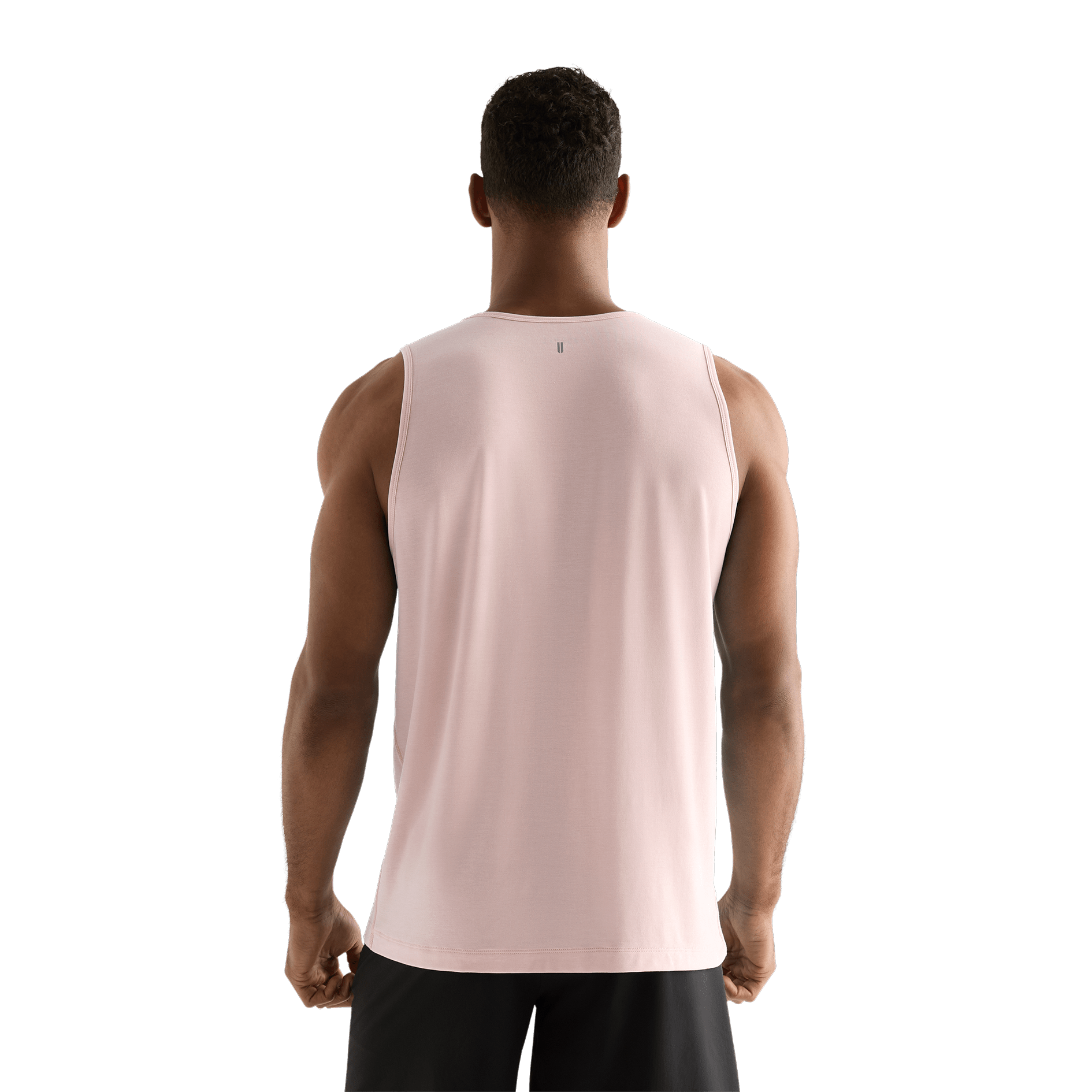 Dusty Rose Men's NOBULL Tank Back Angle.