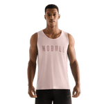 Dusty Rose Men's NOBULL Tank Front Angle.