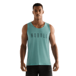 Oil Blue Men's NOBULL Tank Front Angle.