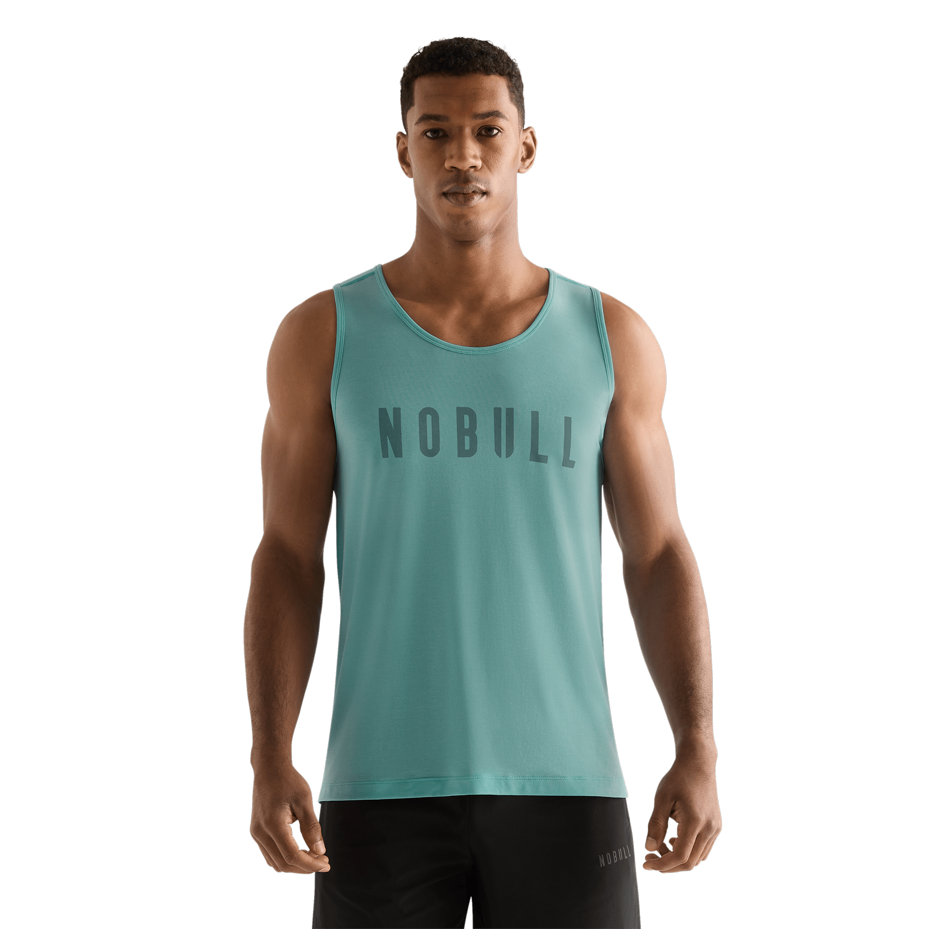 Oil Blue Men's NOBULL Tank Front Angle.