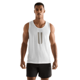 White Men's U Tank Front Angle.