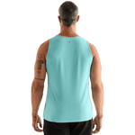 Aqua Heather Men's NOBULL Tank Back Angle.