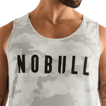 Light Grey Camo Men's NOBULL Tank Front Detail Angle.