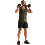 Dark Army Camo Men's NOBULL Tank Action Shot Angle.