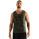 Dark Army Camo Men's NOBULL Tank Front Angle.