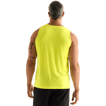 Neon Yellow Men's NOBULL Tank Back Angle.