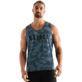 Coastal Blue Camo Men's Tank Front Angle.