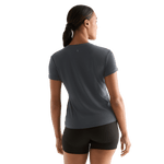 Charcoal Heather Women's NOBULL Tee Back Angle.