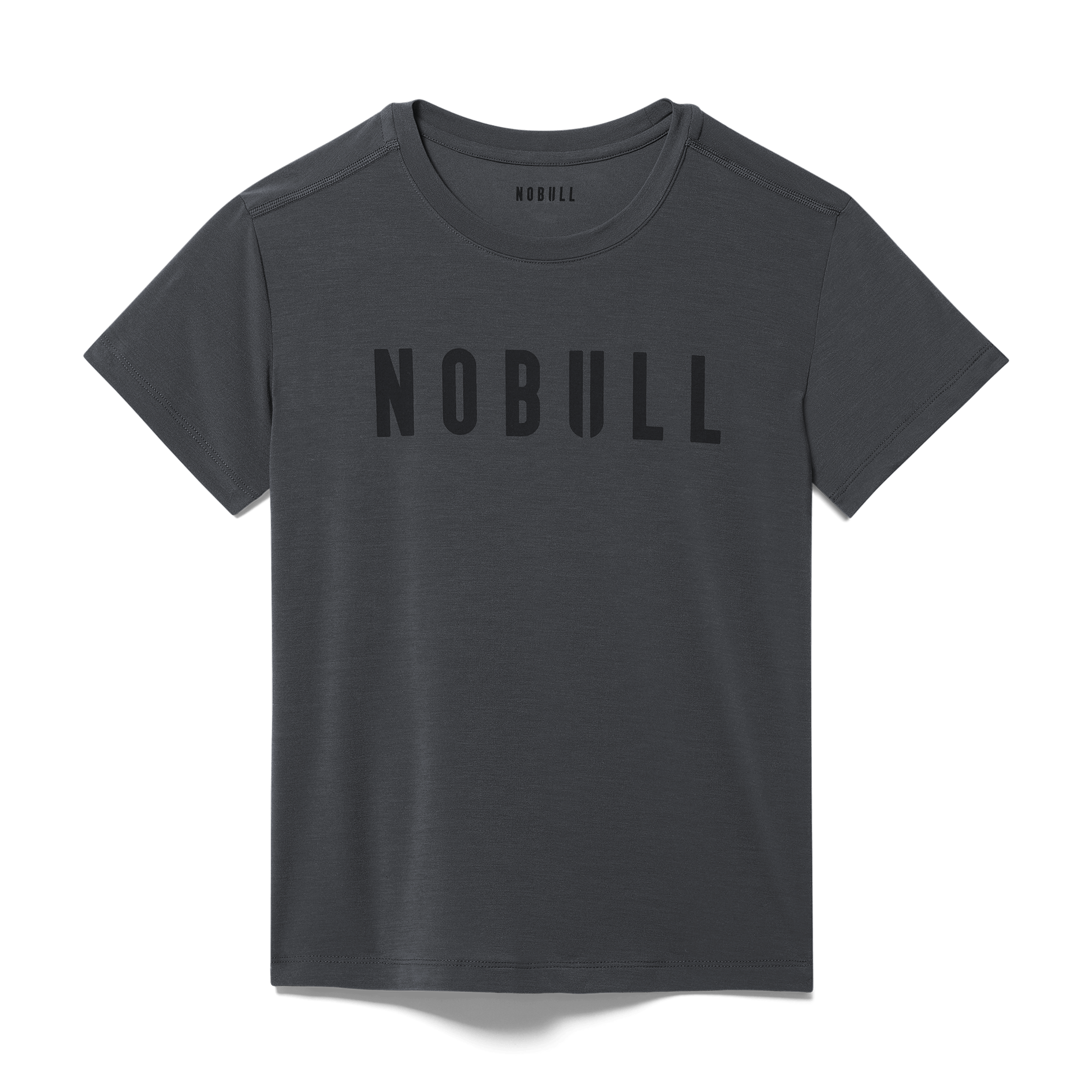 Charcoal Heather Women's NOBULL Tee Silhouette Angle.