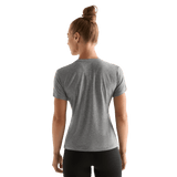 Heather Gray Women's NOBULL Tee Back Angle.