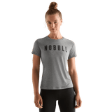 Heather Gray Women's NOBULL Tee Front Angle.