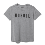Heather Gray Women's NOBULL Tee Silhouette Angle.