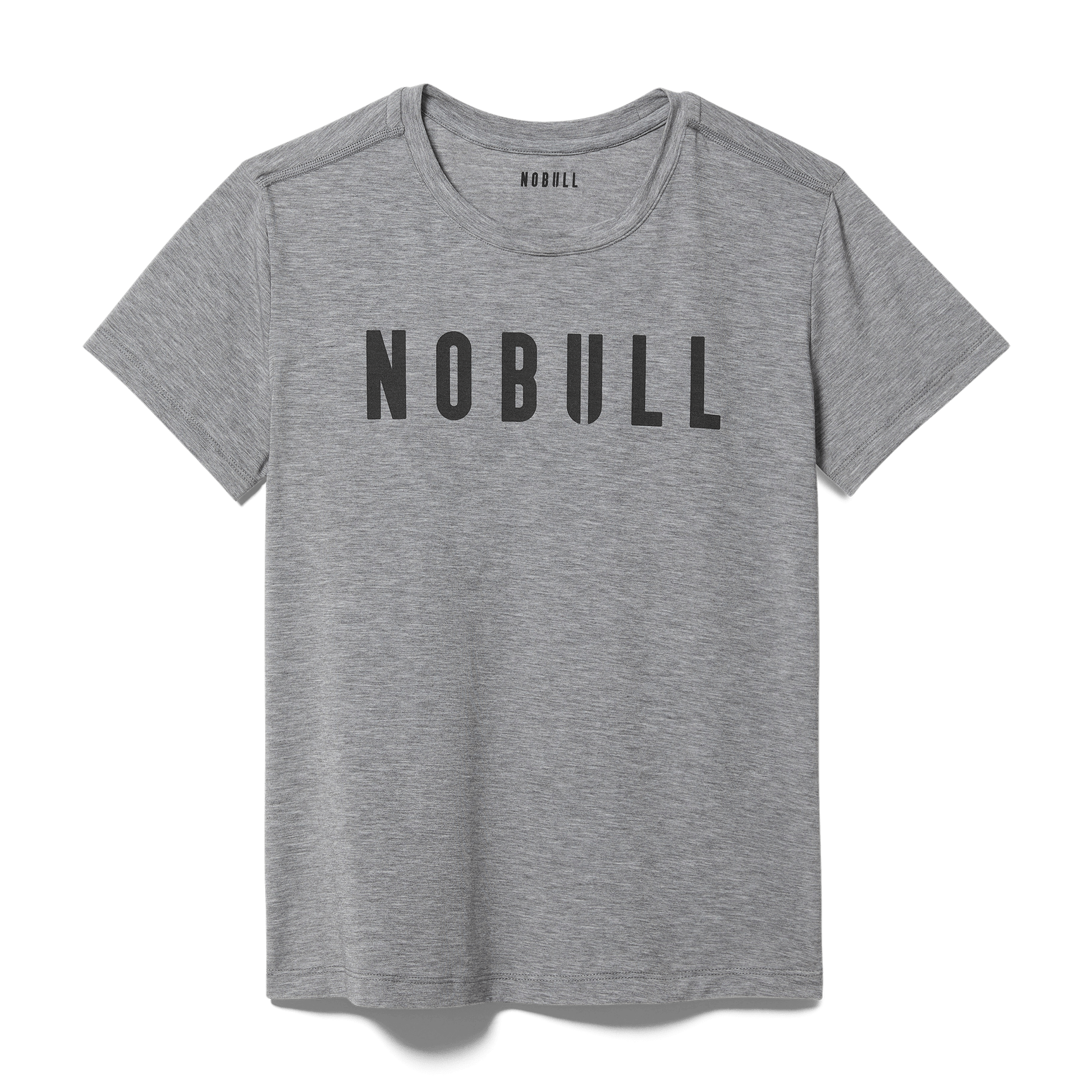 Heather Gray Women's NOBULL Tee Silhouette Angle.