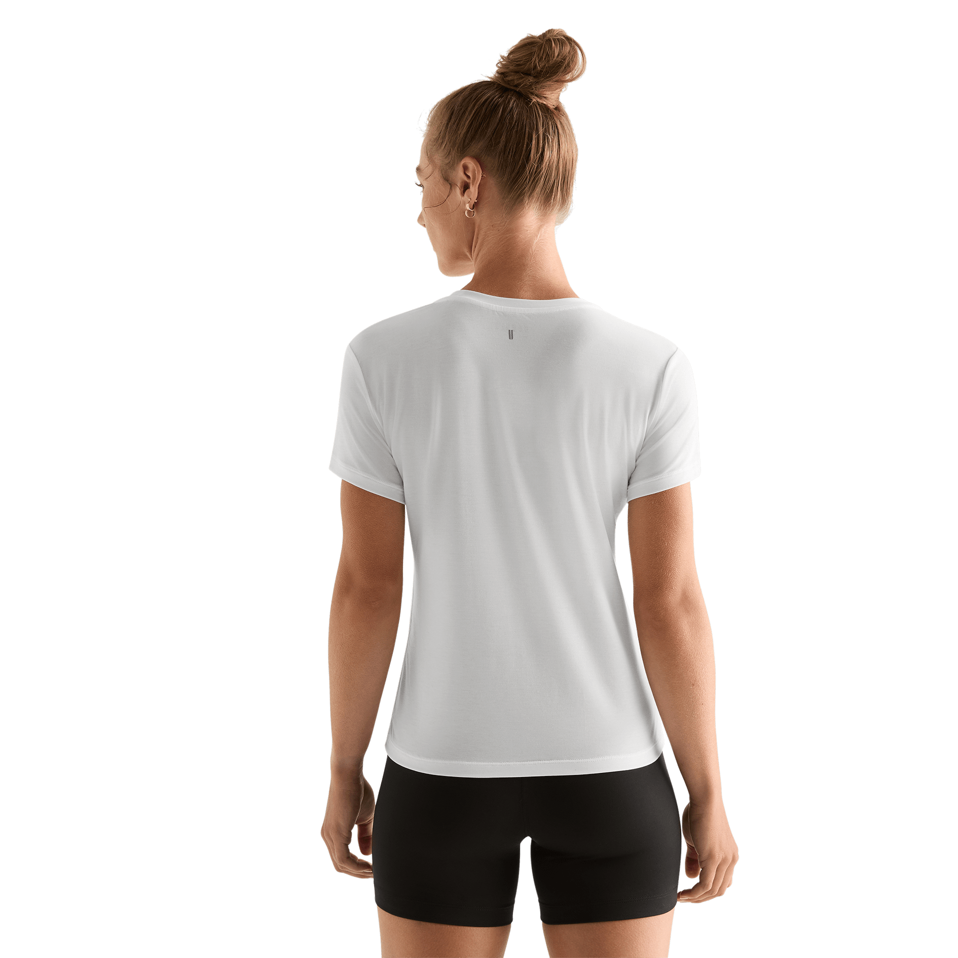 White Women's NOBULL Tee Back Angle.