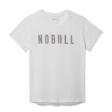 White Women's NOBULL Tee Silhouette Angle.