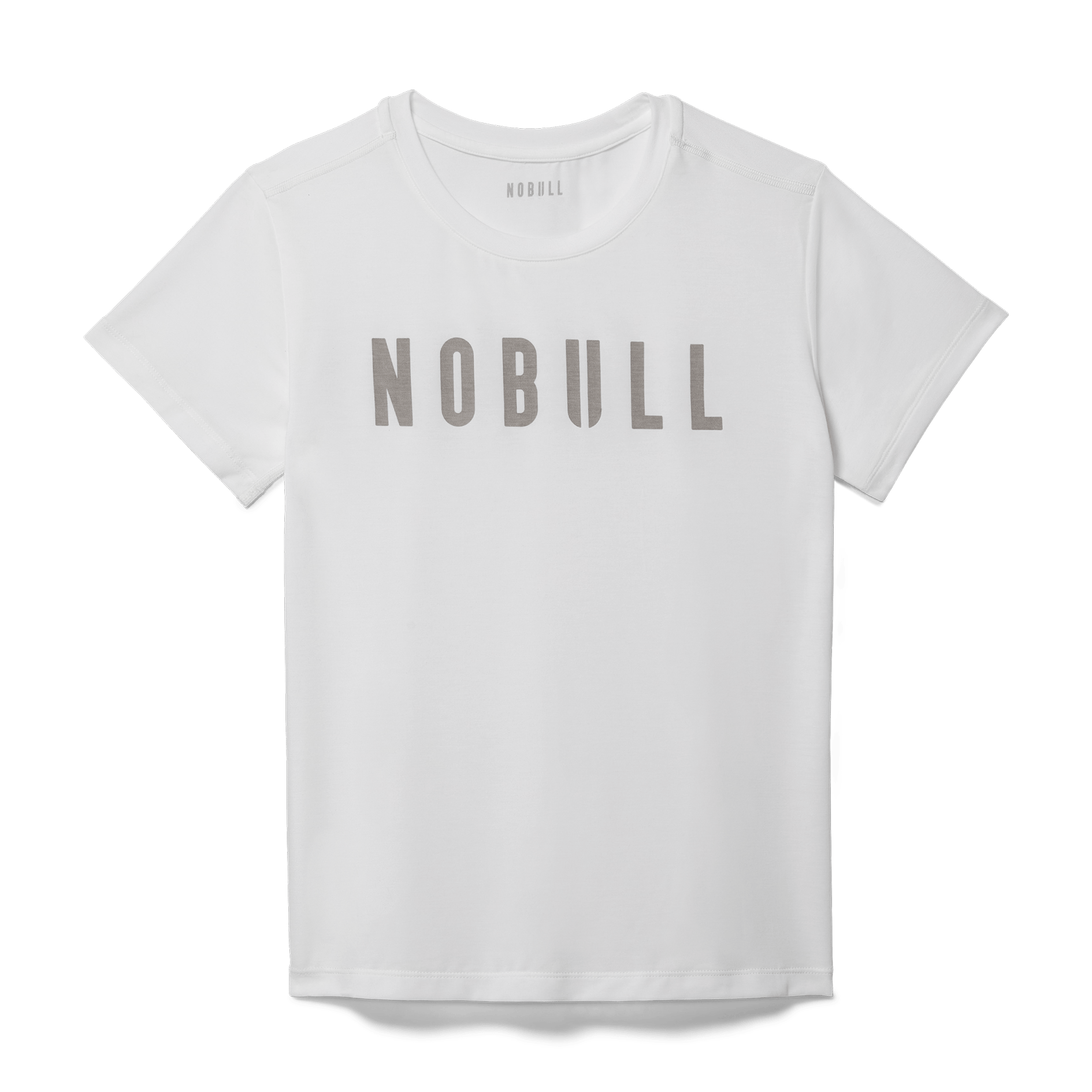 White Women's NOBULL Tee Silhouette Angle.