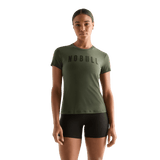 Dark Army Women's NOBULL Tee Front Angle.