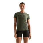 Dark Army Women's NOBULL Tee Front Angle.