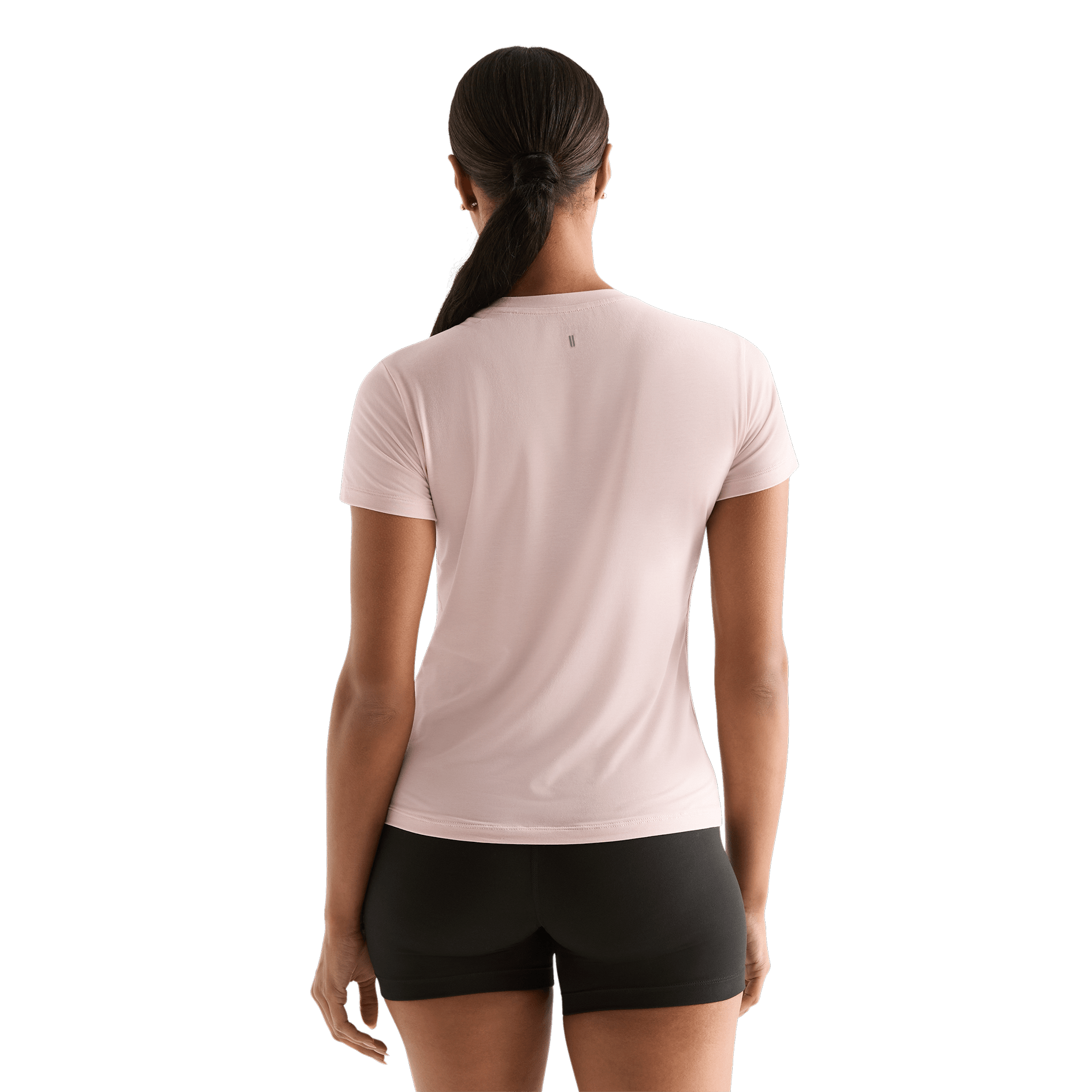 Dusty Rose Women's NOBULL Tee Back Angle.
