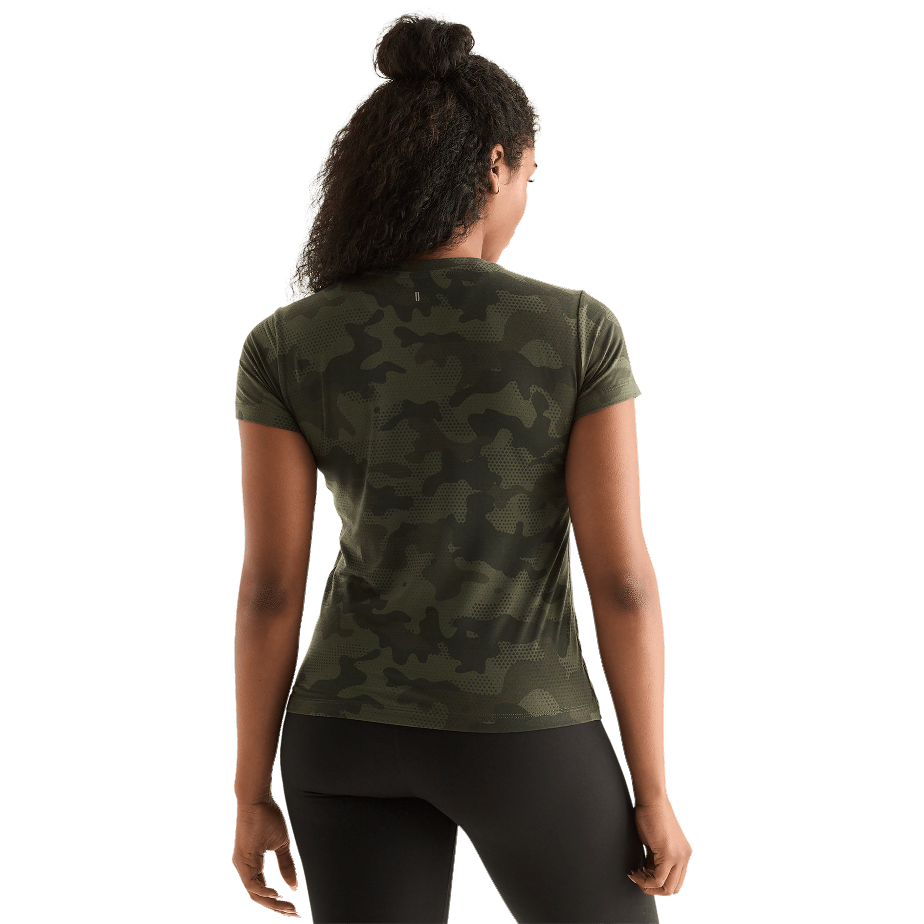 Dark Army Camo Women's NOBULL Tee Back Angle.