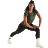 Dark Army Camo Women's NOBULL Tee Action Shot Angle.