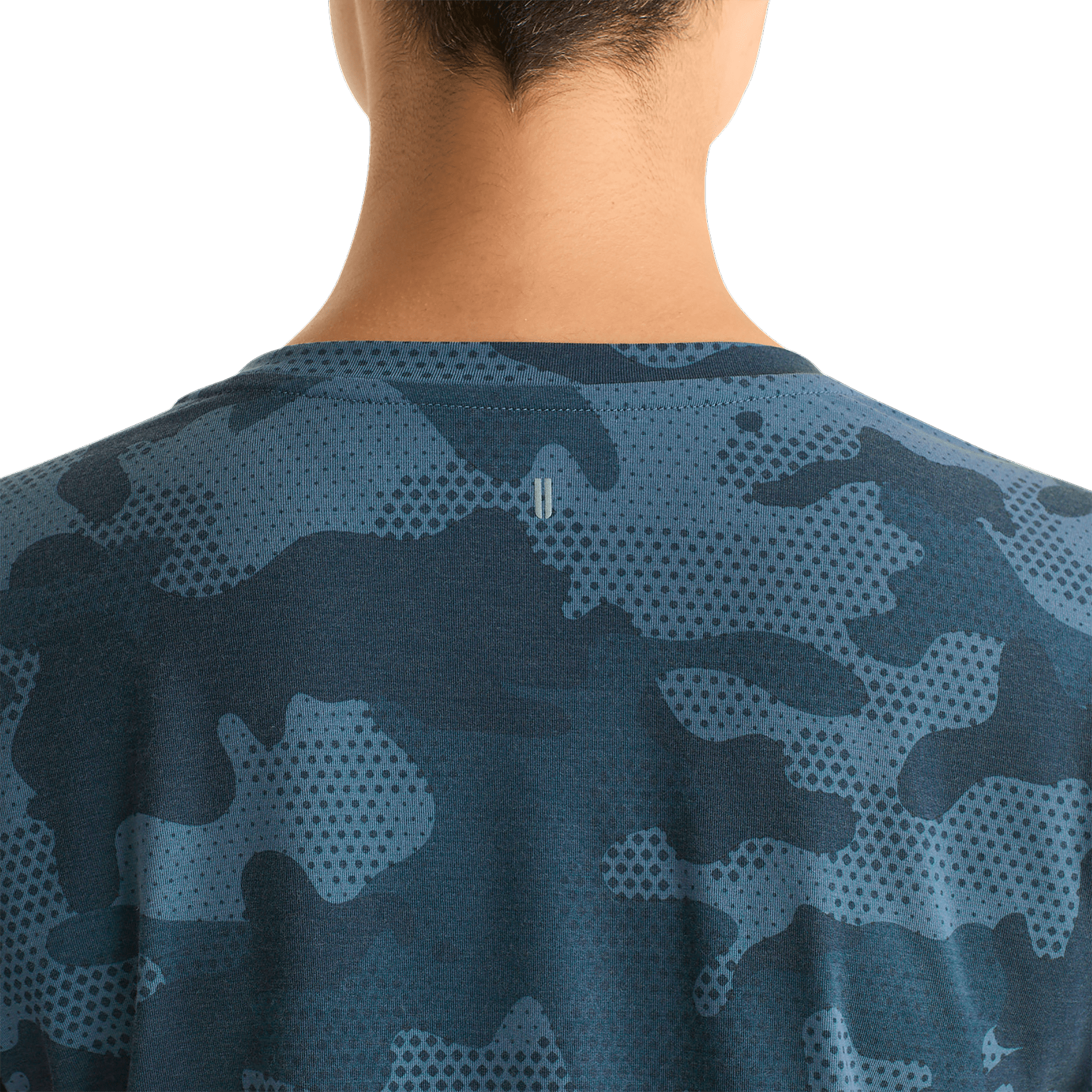 Coastal Blue Camo Women's NOBULL Tee Back Angle.