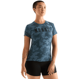 Coastal Blue Camo Women's NOBULL Tee Front Angle.