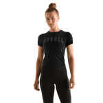 Black Women's NOBULL Fitted Tee Front Angle.