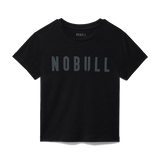 Black Women's NOBULL Fitted Tee Silhouette Angle.