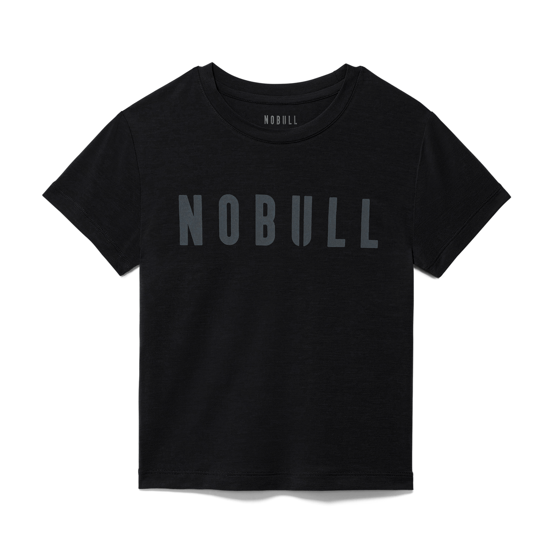 Black Women's NOBULL Fitted Tee Silhouette Angle.