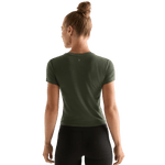 Dark Army Women's NOBULL Fitted Tee Back Angle.