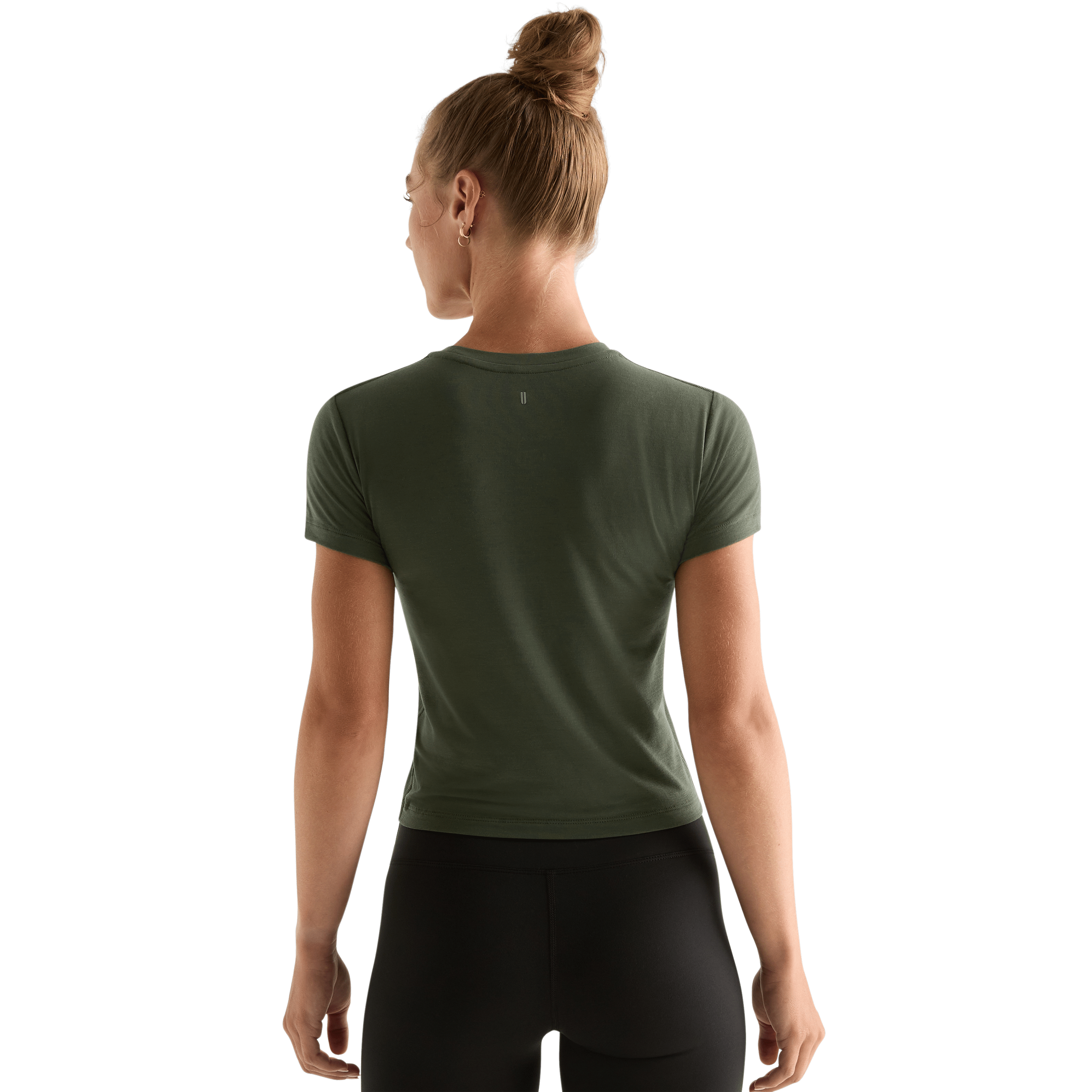 Dark Army Women's NOBULL Fitted Tee Back Angle.