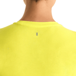 Neon Yellow Women's Fitted Tee Back Detail Angle.
