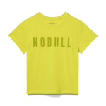 Neon Yellow Women's Fitted Tee Silhouette Angle.