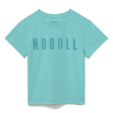 Aqua Heather Women's Fitted Tee Silhouette Angle.