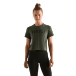 Dark Army Women's NOBULL Boxy Tee Front Angle.