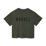 Dark Army Women's NOBULL Boxy Tee Silhouette Angle.