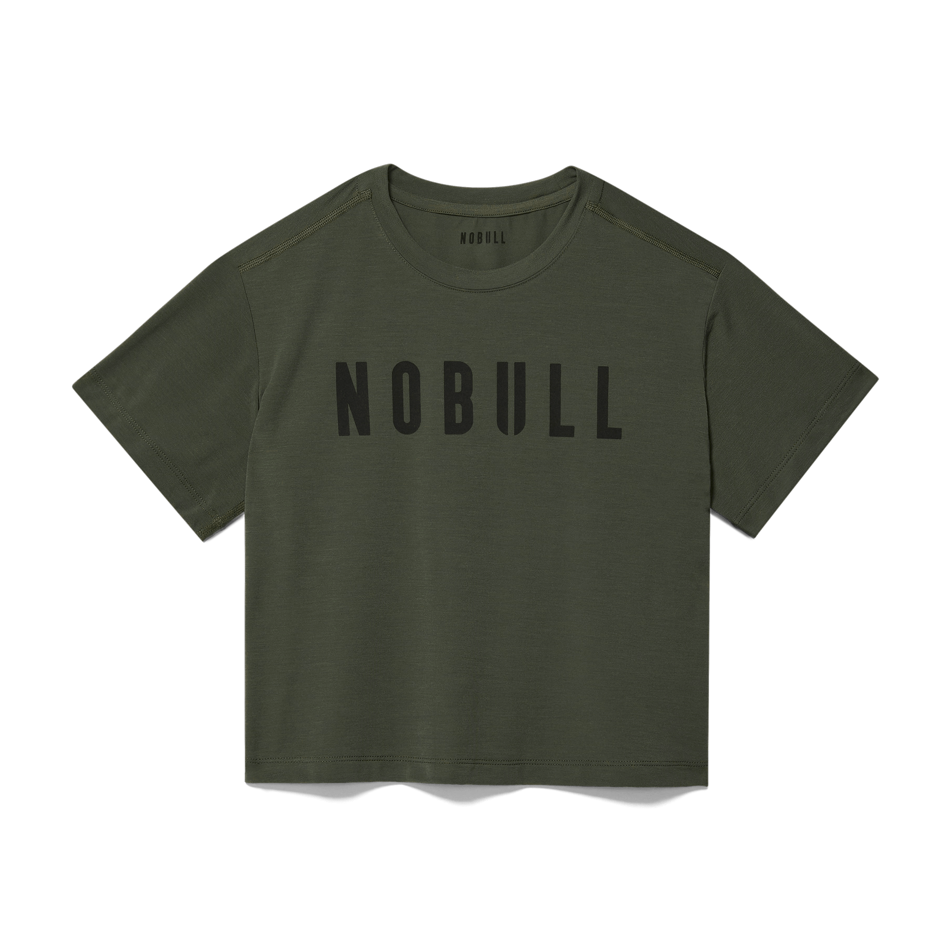 Dark Army Women's NOBULL Boxy Tee Silhouette Angle.