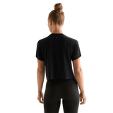 Black Women's NOBULL Boxy Tee Back Angle.