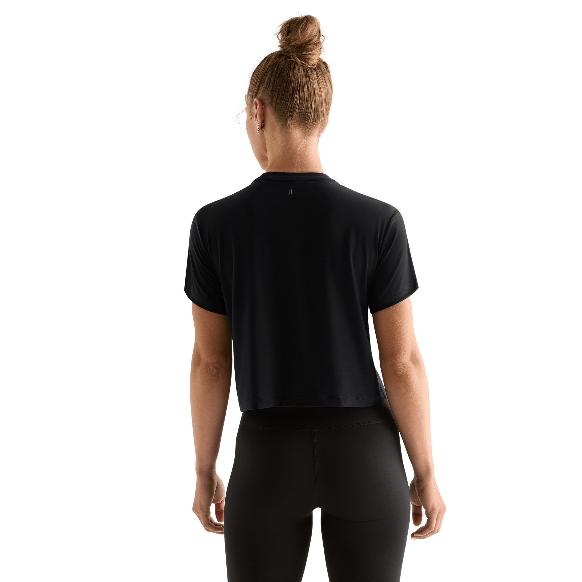 Black Women's NOBULL Boxy Tee Back Angle.