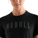 Black Women's NOBULL Boxy Tee Detail Angle.