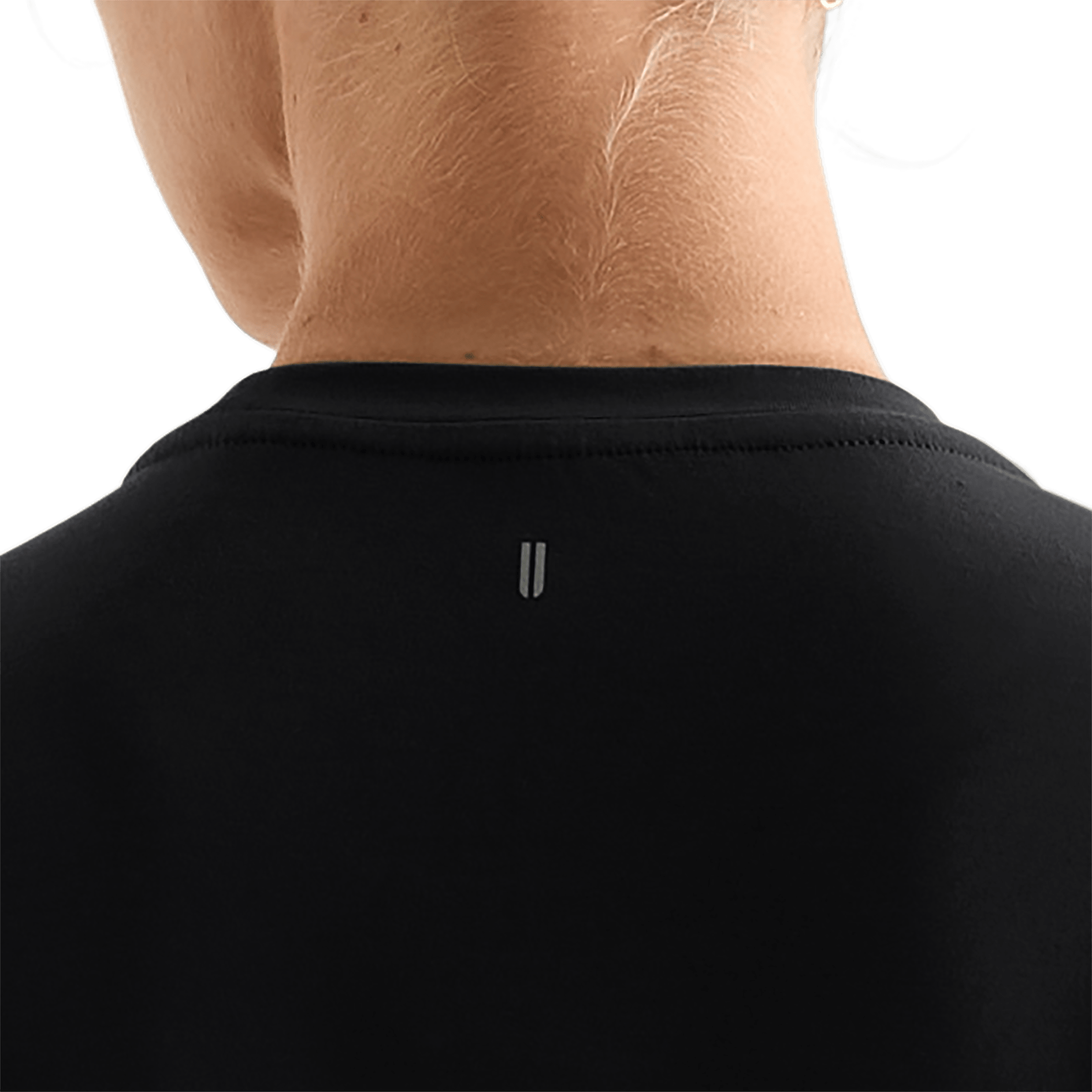 Black Women's NOBULL Boxy Tee U Logo Angle.