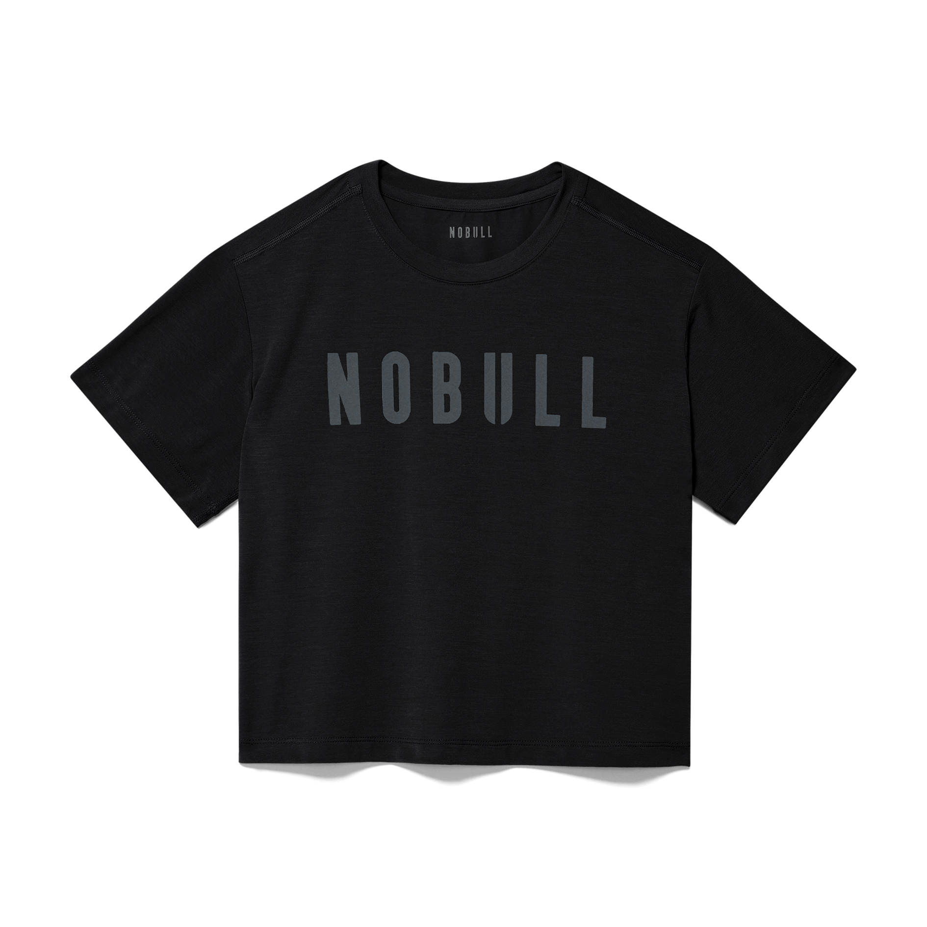 Black Women's NOBULL Boxy Tee Silhouette Angle.