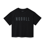 Black Women's NOBULL Boxy Tee Silhouette Angle.