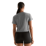 Heather Gray Women's NOBULL Boxy Tee Back Angle.
