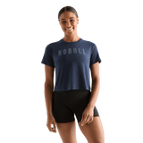 Night Navy Women's NOBULL Boxy Tee Front Angle.